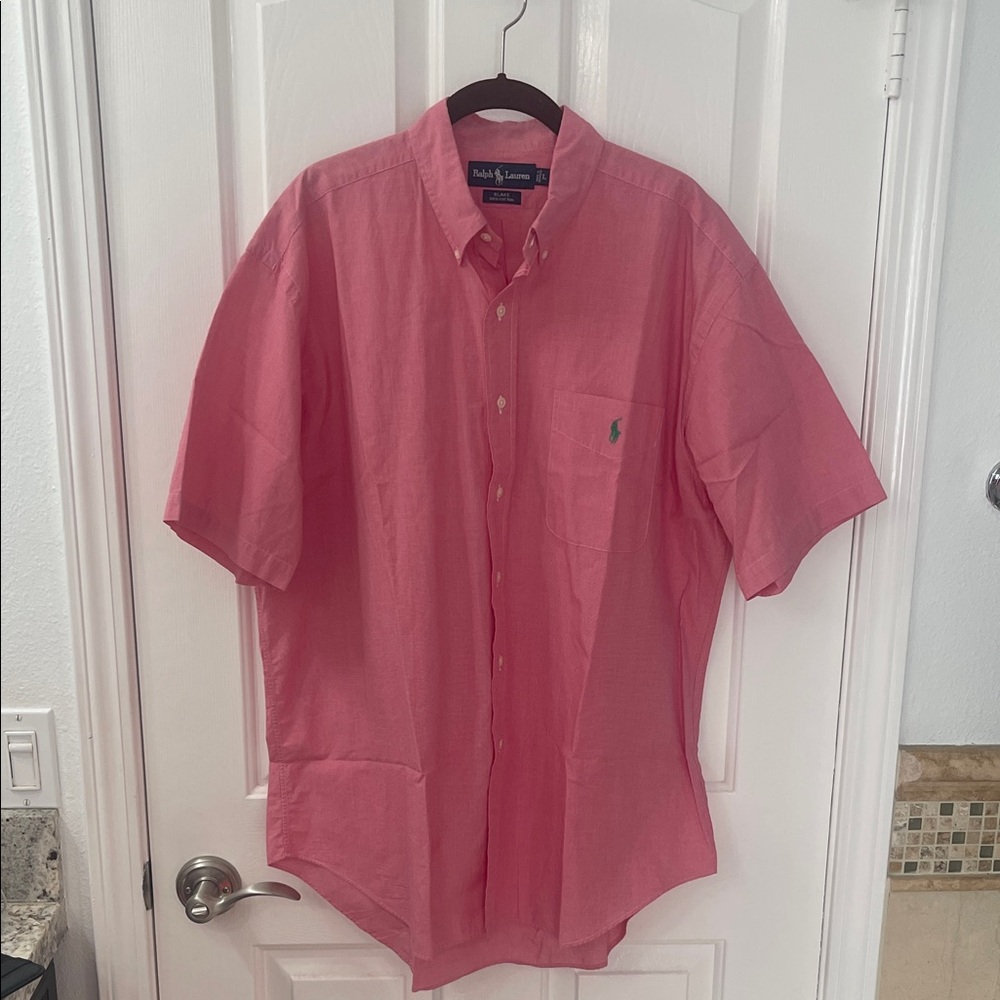 Polo by Ralph Lauren Men's Vibrant Pink Button Down Shirt